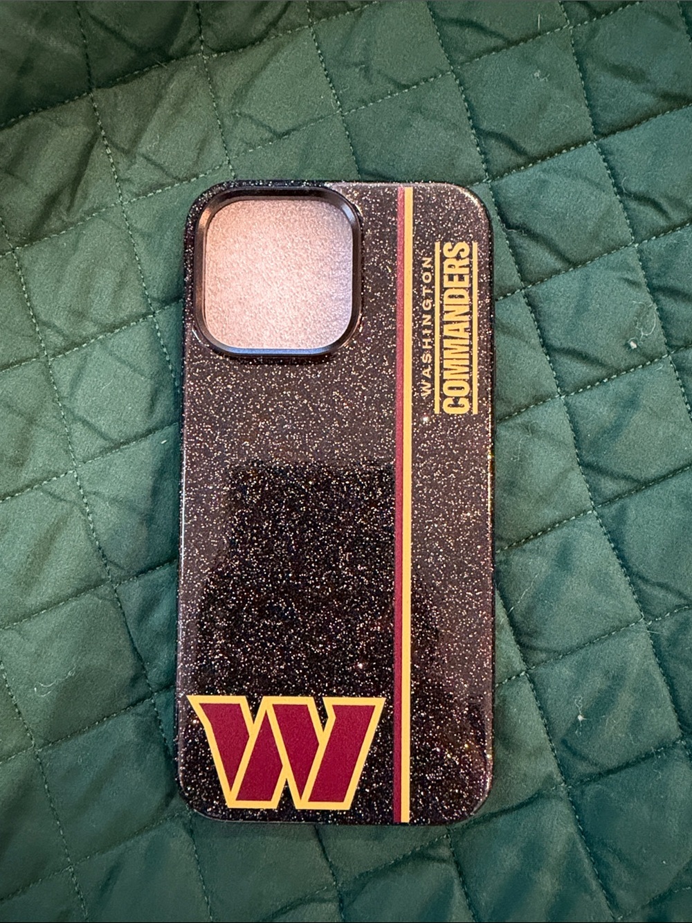 Washington Commanders Black Glitter Phone Case IPhone 17 pro max